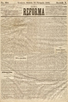 Nowa Reforma. 1891, nr 190