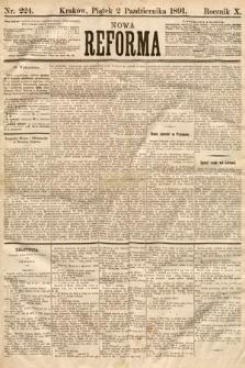 Nowa Reforma. 1891, nr 224