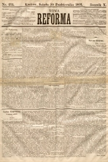 Nowa Reforma. 1891, nr 231