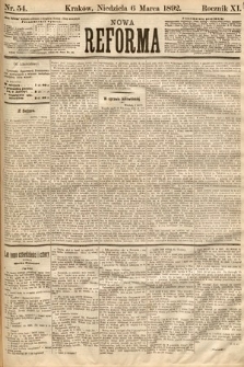 Nowa Reforma. 1892, nr 54