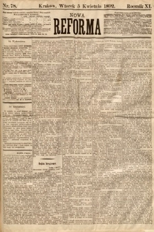 Nowa Reforma. 1892, nr 78