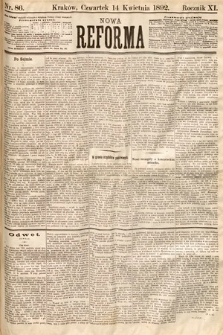 Nowa Reforma. 1892, nr 86