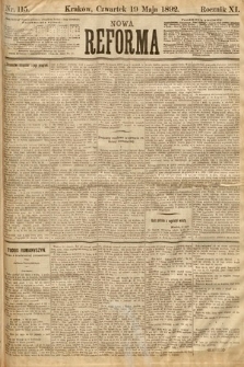 Nowa Reforma. 1892, nr 115