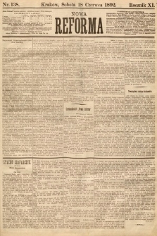 Nowa Reforma. 1892, nr 138