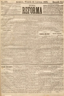 Nowa Reforma. 1892, nr 140