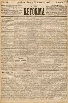 Nowa Reforma. 1892, nr 144