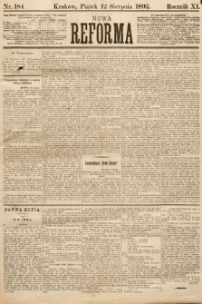 Nowa Reforma. 1892, nr 184