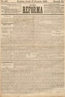 Nowa Reforma. 1892, nr 187