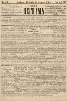 Nowa Reforma. 1892, nr 191