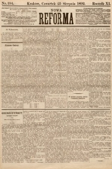 Nowa Reforma. 1892, nr 194