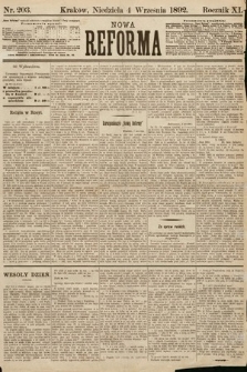 Nowa Reforma. 1892, nr 203
