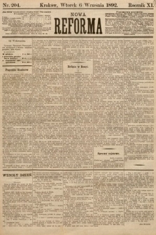 Nowa Reforma. 1892, nr 204