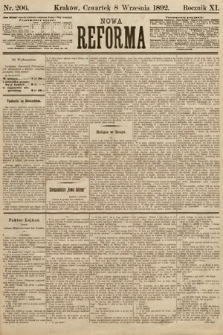Nowa Reforma. 1892, nr 206