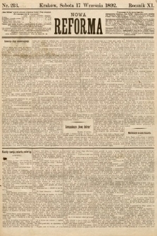 Nowa Reforma. 1892, nr 213
