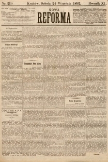 Nowa Reforma. 1892, nr 219
