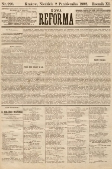 Nowa Reforma. 1892, nr 226