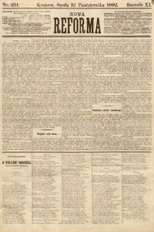 Nowa Reforma. 1892, nr 234