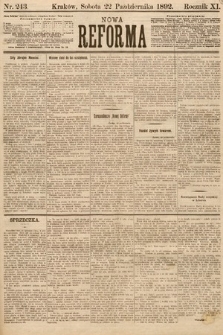 Nowa Reforma. 1892, nr 243