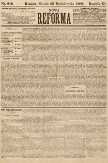 Nowa Reforma. 1892, nr 249