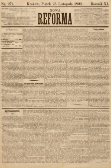 Nowa Reforma. 1892, nr 271