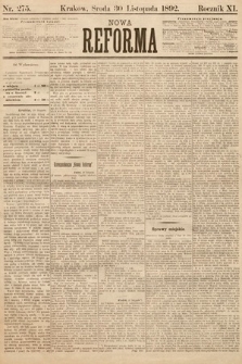 Nowa Reforma. 1892, nr 275