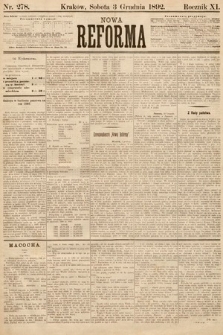 Nowa Reforma. 1892, nr 278