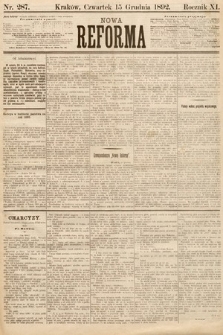 Nowa Reforma. 1892, nr 287