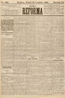 Nowa Reforma. 1892, nr 288