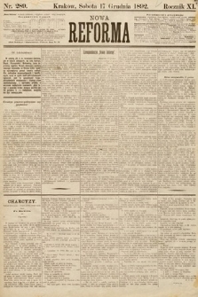 Nowa Reforma. 1892, nr 289