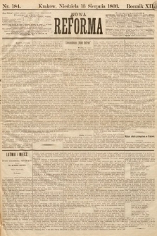 Nowa Reforma. 1893, nr 184