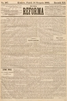 Nowa Reforma. 1893, nr 187