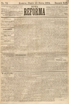 Nowa Reforma. 1894, nr 72