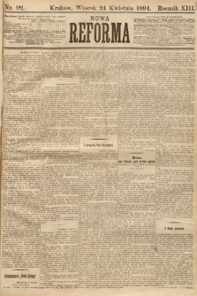Nowa Reforma. 1894, nr 92