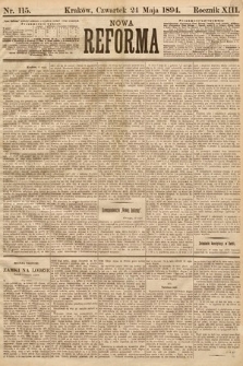 Nowa Reforma. 1894, nr 115