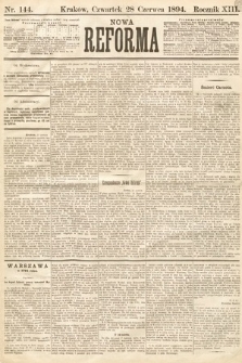 Nowa Reforma. 1894, nr 144