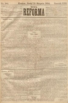 Nowa Reforma. 1894, nr 184