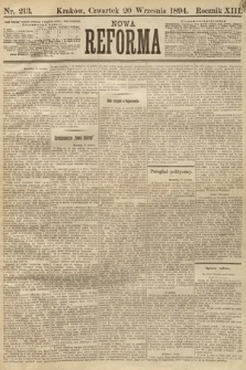 Nowa Reforma. 1894, nr 213