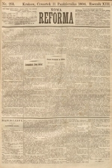 Nowa Reforma. 1894, nr 231