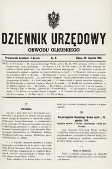 Dziennik Urzędowy Obwodu Olkuskiego. 1916, nr 2