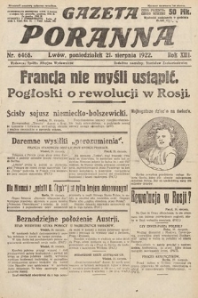 Gazeta Poranna. 1922, nr 6468