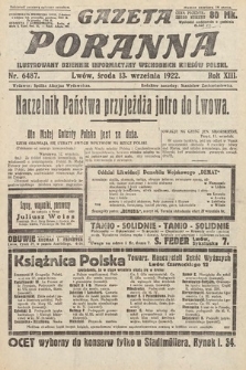 Gazeta Poranna : ilustrowany dziennik informacyjny wschodnich kresów Polski. 1922, nr 6487