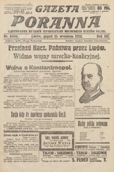 Gazeta Poranna : ilustrowany dziennik informacyjny wschodnich kresów Polski. 1922, nr 6489