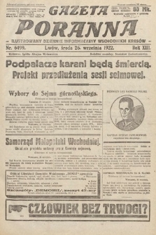 Gazeta Poranna : ilustrowany dziennik informacyjny wschodnich kresów Polski. 1922, nr 6499