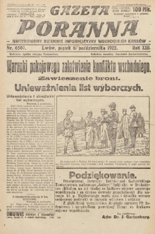 Gazeta Poranna : ilustrowany dziennik informacyjny wschodnich kresów Polski. 1922, nr 6507