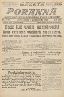 Gazeta Poranna : ilustrowany dziennik informacyjny wschodnich kresów Polski. 1922, nr 6508