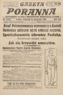 Gazeta Poranna : ilustrowany dziennik informacyjny wschodnich kresów Polski. 1922, nr 6539