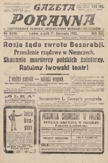 Gazeta Poranna : ilustrowany dziennik informacyjny wschodnich kresów Polski. 1922, nr 6540