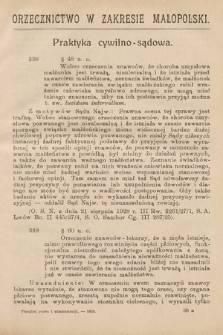 Przegląd Prawa i Administracji : orzecznictwo w zakresie Małopolski. 1928
