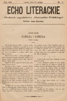 Echo Literackie : dodatek tygodniowy „Dziennika Polskiego”. 1898, nr 8