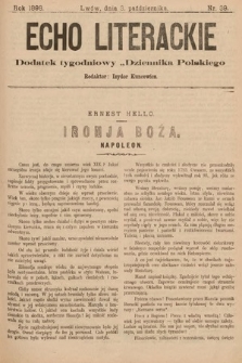 Echo Literackie : dodatek tygodniowy „Dziennika Polskiego”. 1898, nr 39
